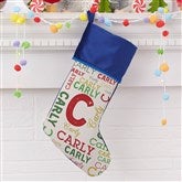 Personalized Christmas Stockings For Kids - Name  Monogram - 19353