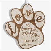 Personalized Pet Memorial Ornament - Hardest Goodbye - 19664