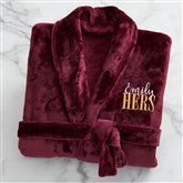 Maroon Fleece Robe-42