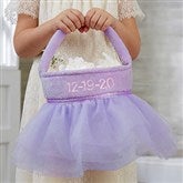 Purple Flower Girl Basket