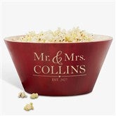 Personalized Red Bamboo Bowls - Wedding Couple - 20149