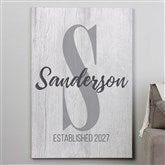 Personalized Canvas Prints - Rustic Farmhouse Initial - 20621