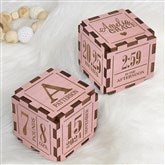 Pink Stain Wood Block