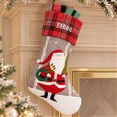 Personalized Plaid Character Christmas Stockings - 20996
