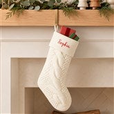 Cozy Cable Knit Personalized Christmas Stocking - 21010