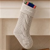 Cozy Cable Knit Personalized Christmas Stocking - 21010