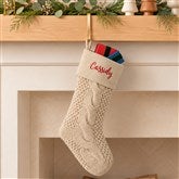 Cozy Cable Knit Personalized Christmas Stocking - 21010