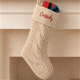 Cozy Cable Knit Personalized Christmas Stocking - 21010