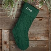 Emerald Knit Stocking