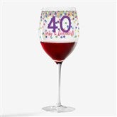 Confetti Cheers Personalized Birthday Wine Glasses - 21157