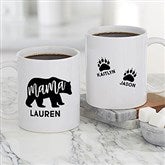 Papa Bear Personalized Black Coffee Mug