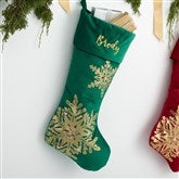 Personalized Red  Gold Christmas Stockings - 21635
