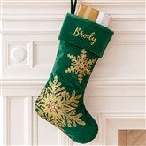 Personalized Red  Gold Christmas Stockings - 21635