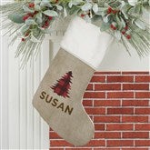 Cozy Cabin Buffalo Check Personalized Christmas Stockings - 21844