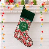 Geometric Pattern Personalized Christmas Stockings - 21848