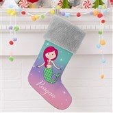 Mermaid Grey Fur Stocking