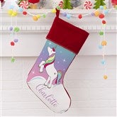 Unicorn Burgundy Stocking