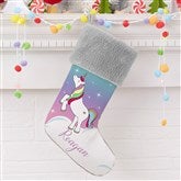 Unicorn Grey Fur Stocking