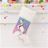 Unicorn Ivory Fur Stocking