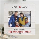 Farmhouse Christmas Personalized Shiplap Frame - 22339