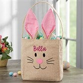 Pink Burlap Bag