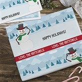 Holiday Snowman Personalized Wrapping Paper - 22673