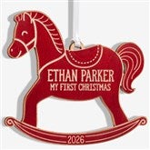 My 1st Christmas Rocking Horse Personalized Baby Ornament  - 22741