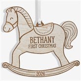 My 1st Christmas Rocking Horse Personalized Baby Ornament  - 22741