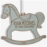 My 1st Christmas Rocking Horse Personalized Baby Ornament  - 22741