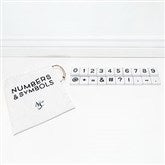30 pc White Number Tiles