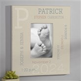 Modern All About Baby Boy Personalized 5x7 Wall Frame - Horizontal
