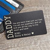 Dad Wallet Card Insert Thank You Gift for Father Metal Wallet Card Appreciation Gift for Daddy 