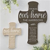 God Bless Our Home Personalized Wall Cross - 24290