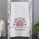 Red Design Tea Towel