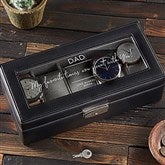  Personalized Watch Case for Men and Women, Customized PU  Leather Travel Watch Case Roll Organizer For Dad, Engraved Name,  Handcrafted Gift for Grandpa, Boy Friend, Watch Collector, Father's Day  Gifts 