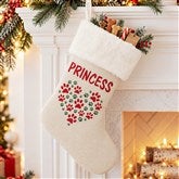 Paws On My Heart Personalized Dog Christmas Stockings - 24590