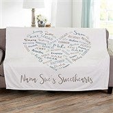 Farmhouse Heart Personalized Word Art Blankets - 24760