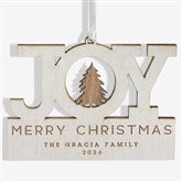Family Joy Personalized Wood Christmas Ornaments - 24814