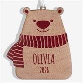 Baby Bear Personalized Wood Christmas Ornaments - 24818