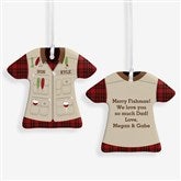 Fishing Vest Personalized T-Shirt Ornaments - 24911