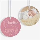 All About Baby Girl Personalized Christmas Ornaments - 24929