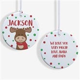 Personalized Kids Ornaments - Christmas Moose - 24931