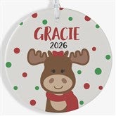 Personalized Kids Ornaments - Christmas Moose - 24931