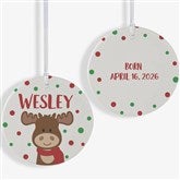 Personalized Kids Ornaments - Christmas Moose - 24931