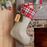 Red Stocking w/Natural Tag