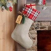 Red Stocking w/Natural Tag