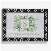 Spring Greenery Personalized Doormats - 25543