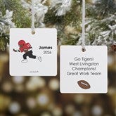 Personalized Football Player Christmas Ornaments by philoSophies - 25556