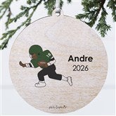 Personalized Football Player Christmas Ornaments by philoSophies - 25556