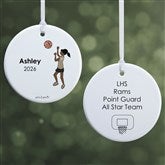 Personalized Basketball Player Christmas Ornaments by philoSophies - 25558